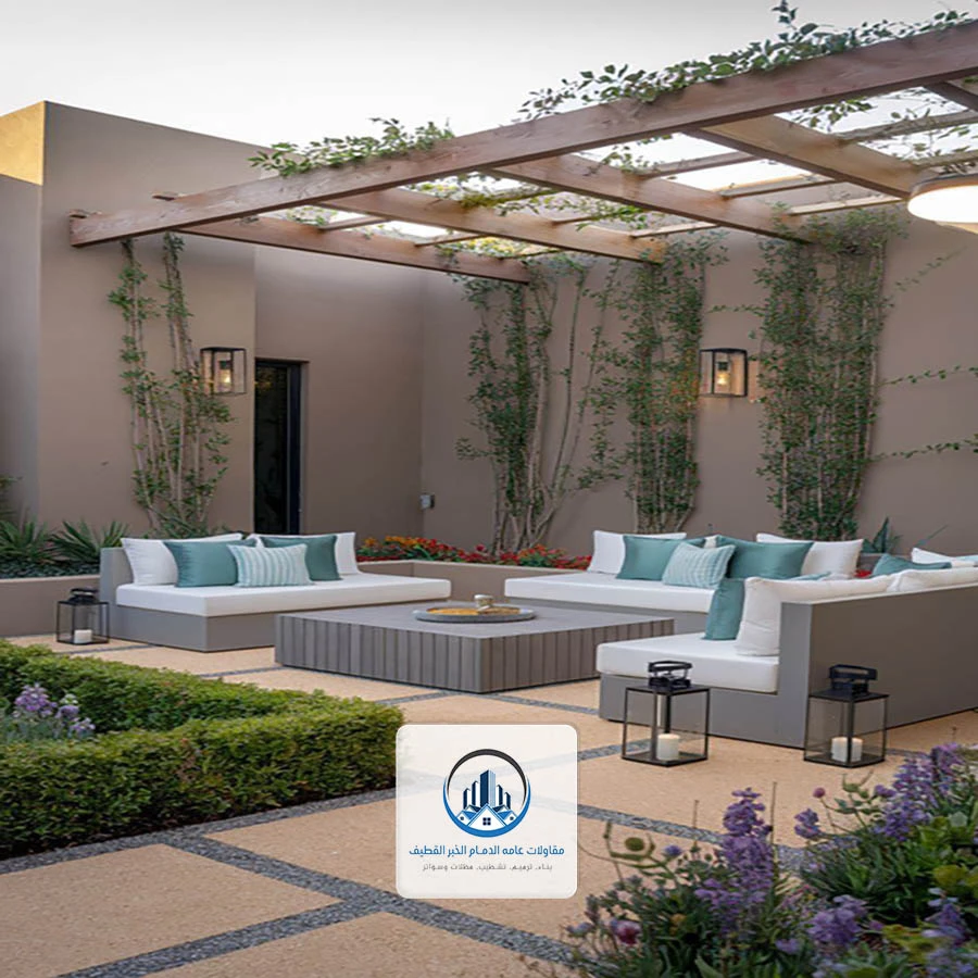 برجولة خشب للسطح القطيف